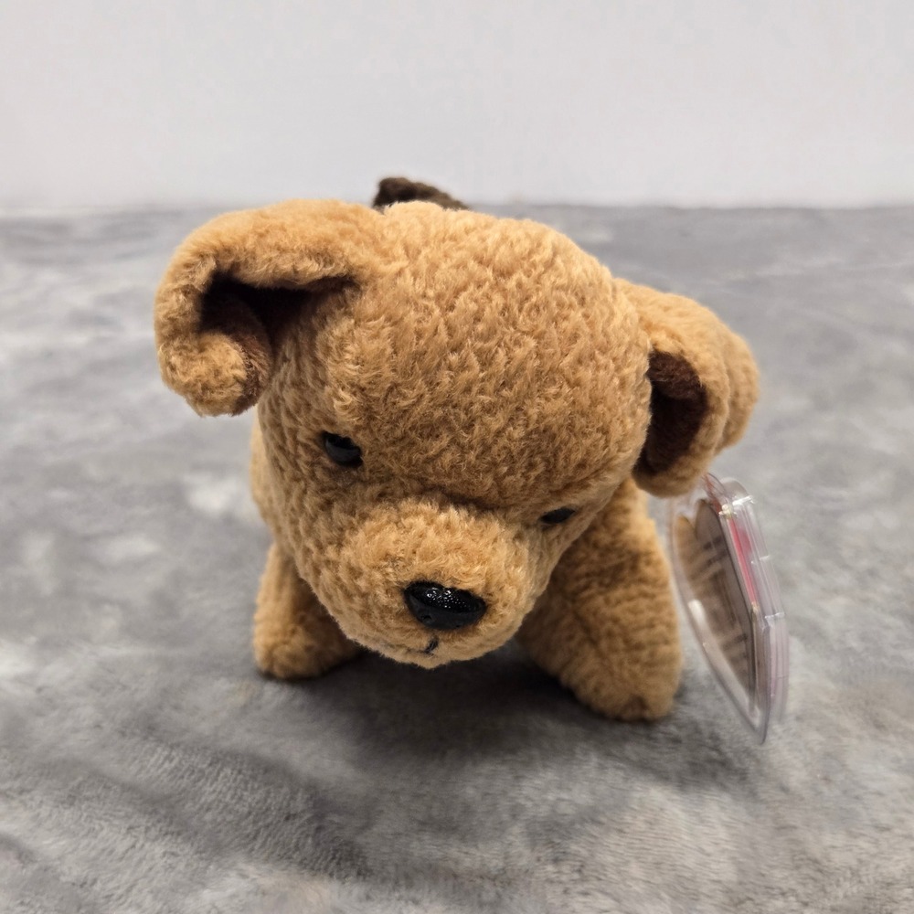 Ty Beanie Baby‎ Tuffy Terrier Dog Plush Tan Brown Vintage 1996 with Tags 4108